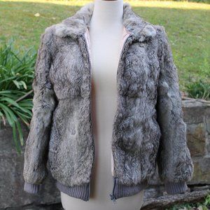 Vintage Rabbit Fur Silk-lined Jacket